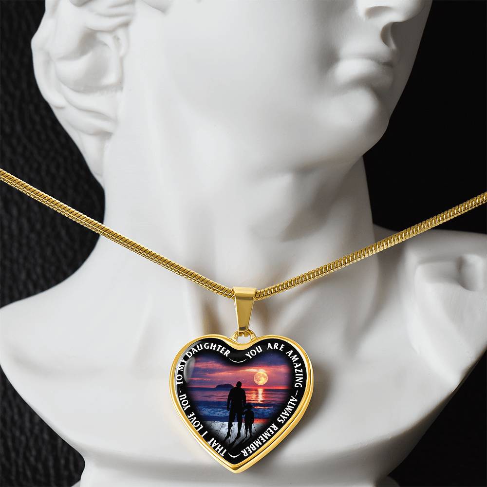 To My Daughter - You Are Amazing - Heart Necklace - PRICE INCLUDES FREE SHIPPING