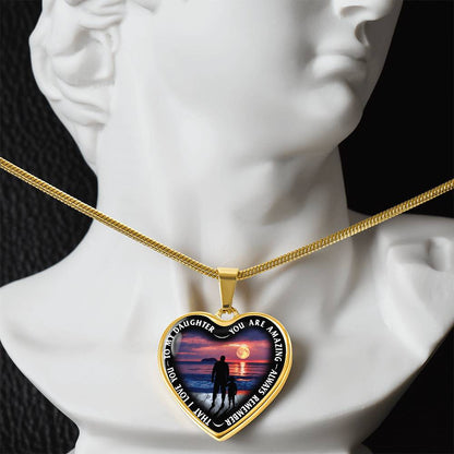 To My Daughter - You Are Amazing - Heart Necklace - PRICE INCLUDES FREE SHIPPING