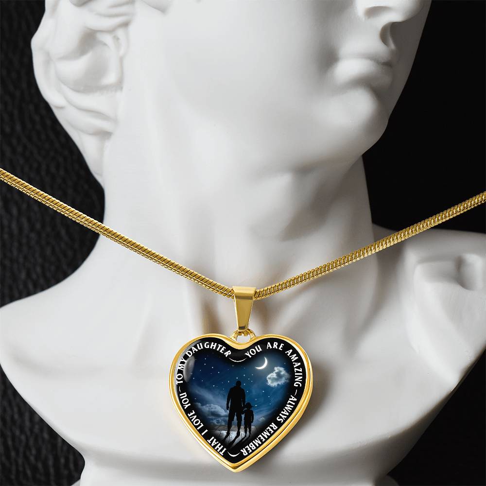 To My Daughter - You Are Amazing - Heart Necklace - PRICE INCLUDES FREE SHIPPING