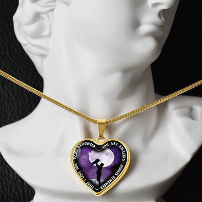 To My Daughter - You Are Amazing - Heart Necklace - PRICE INCLUDES FREE SHIPPING