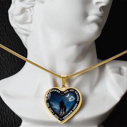 To My Daughter - You Are Amazing - Heart Necklace - PRICE INCLUDES FREE SHIPPING