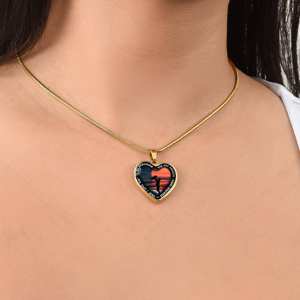 To My Daughter - You Are Amazing - Heart Necklace - PRICE INCLUDES FREE SHIPPING