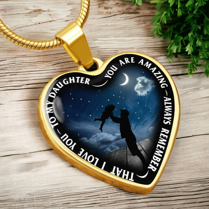 To My Daughter - You Are Amazing - Heart Necklace - PRICE INCLUDES FREE SHIPPING