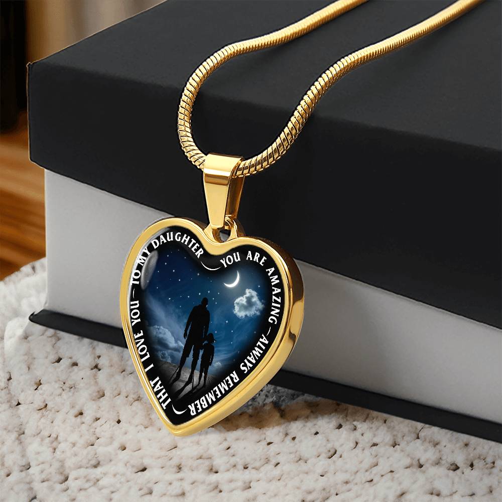 To My Daughter - You Are Amazing - Heart Necklace - PRICE INCLUDES FREE SHIPPING