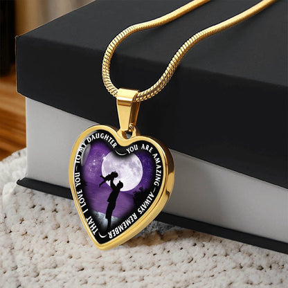 To My Daughter - You Are Amazing - Heart Necklace - PRICE INCLUDES FREE SHIPPING