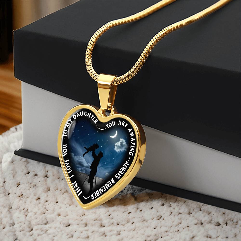To My Daughter - You Are Amazing - Heart Necklace - PRICE INCLUDES FREE SHIPPING