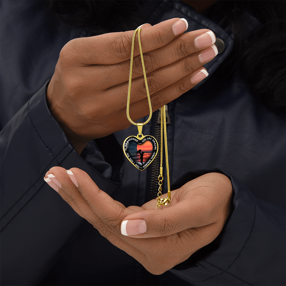 To My Daughter - You Are Amazing - Heart Necklace - PRICE INCLUDES FREE SHIPPING