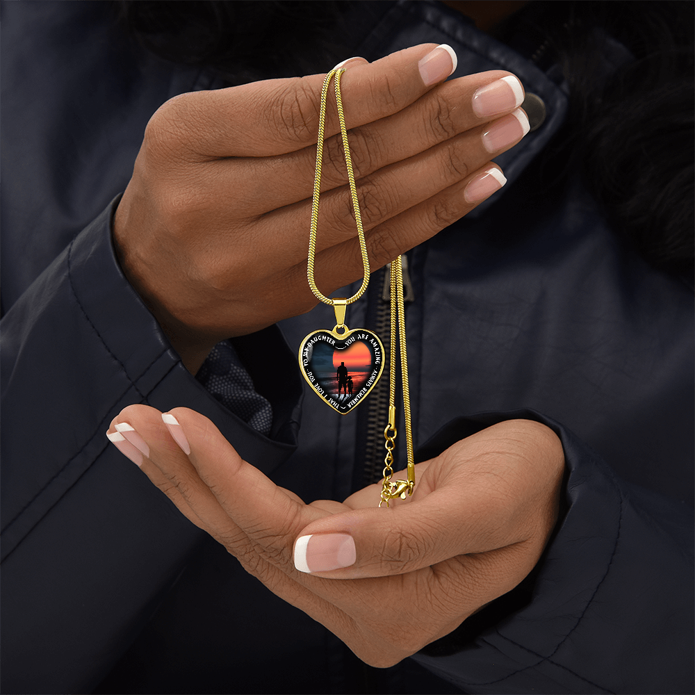 To My Daughter - You Are Amazing - Heart Necklace - PRICE INCLUDES FREE SHIPPING