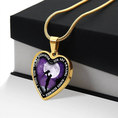 To My Daughter - You Are Amazing - Heart Necklace - PRICE INCLUDES FREE SHIPPING