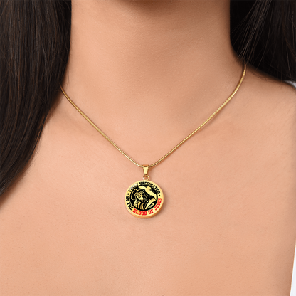 To A Believer - Fully Vaccinated By The Blood Of Jesus  - Circle Pendant
