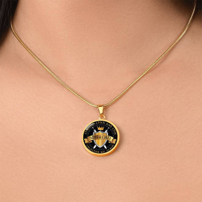 To My Son - Through Thick And Thin - Together We Stand - Circle Necklace