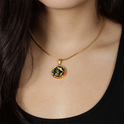 To A Believer - Fully Vaccinated By The Blood Of Jesus  - Circle Pendant