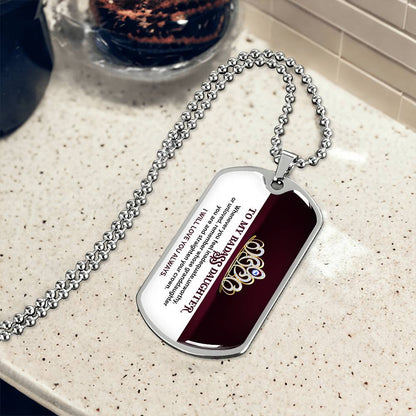 To My Badass Daughter - I Will Love You Always - Dog Tag Necklace