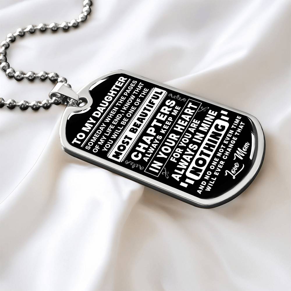 To My Daughter - Always Keep Me In Your Heart - Dog Tag Necklace