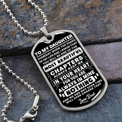 To My Daughter - Always Keep Me In Your Heart - Dog Tag Necklace