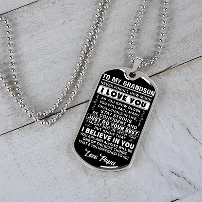 To My Grandson - Love Papa - INCLUDES FREE SHIPPING