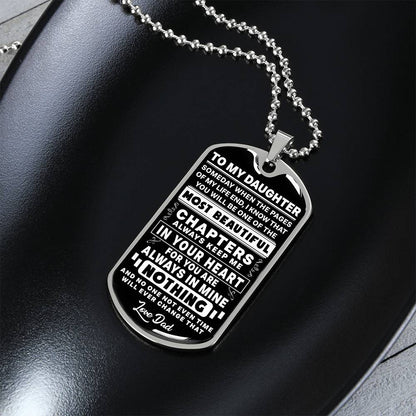 To My Daughter - Always Keep Me In Your Heart - Dog Tag Necklace