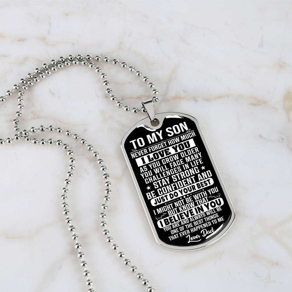 To My Daughter - Be Confident And Just Do Your Best - Dog Tag Necklace