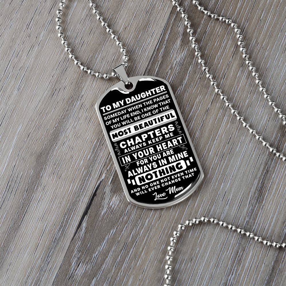 To My Daughter - Always Keep Me In Your Heart - Dog Tag Necklace