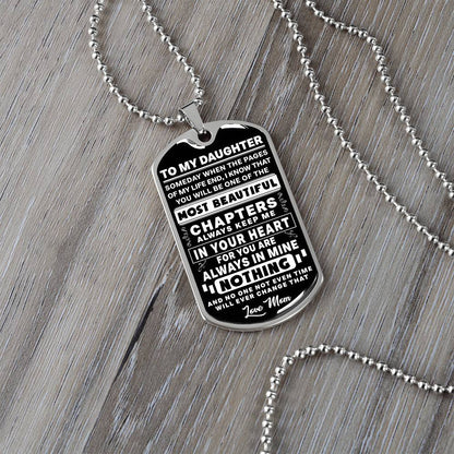 To My Daughter - Always Keep Me In Your Heart - Dog Tag Necklace