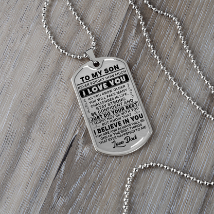 To My Son - As You Grow Older - Love Dad - Transparent Black Text