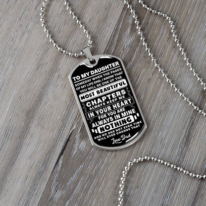 To My Daughter - Always Keep Me In Your Heart - Dog Tag Necklace