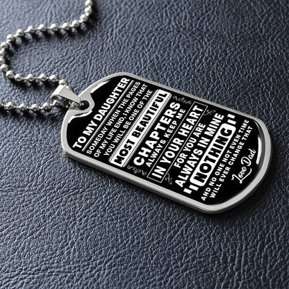 To My Daughter - Always Keep Me In Your Heart - Dog Tag Necklace