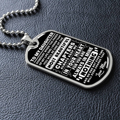 To My Daughter - Always Keep Me In Your Heart - Dog Tag Necklace