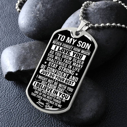 To My Daughter - Be Confident And Just Do Your Best - Dog Tag Necklace