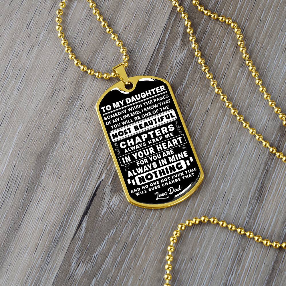 To My Daughter - Always Keep Me In Your Heart - Dog Tag Necklace