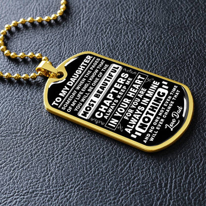 To My Daughter - Always Keep Me In Your Heart - Dog Tag Necklace