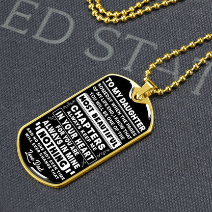 To My Daughter - Always Keep Me In Your Heart - Dog Tag Necklace