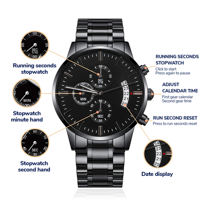 Son - Through Good Times & Bad - Black Chronograph Watch