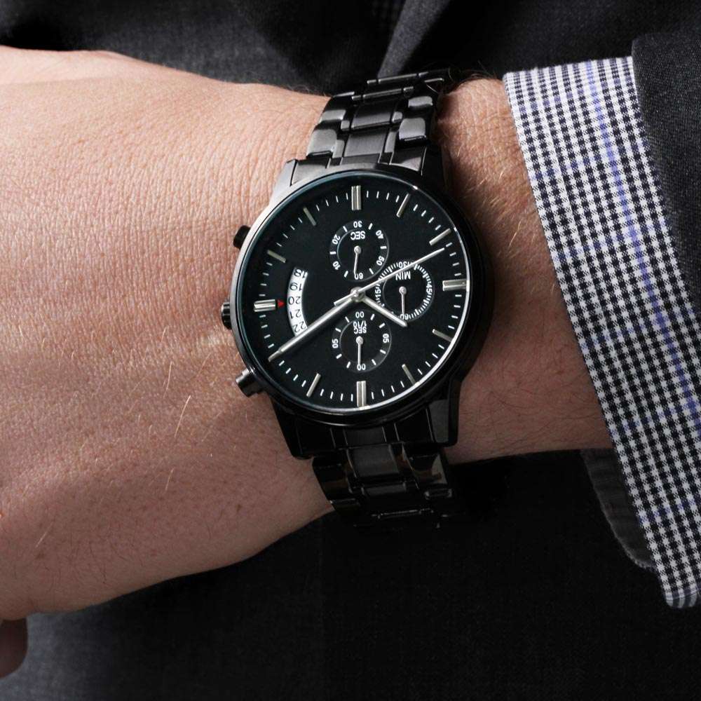 Son - Through Good Times & Bad - Black Chronograph Watch
