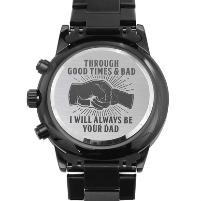 Son - Through Good Times & Bad - Black Chronograph Watch