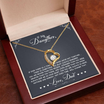To My Daughter - You Are Braver Than You Believe - Forever Love Necklace - Message Box