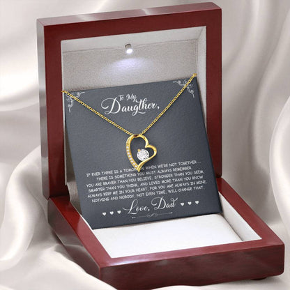 To My Daughter - You Are Braver Than You Believe - Forever Love Necklace - Message Box