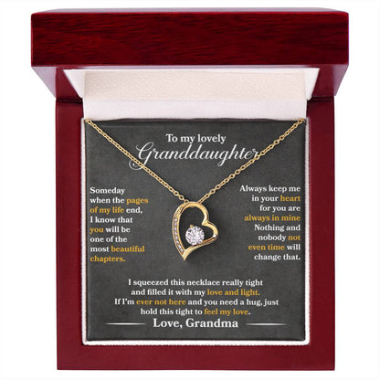 To My Daughter - Always Keep Me In Your Heart - Forever Love Necklace - Message Box