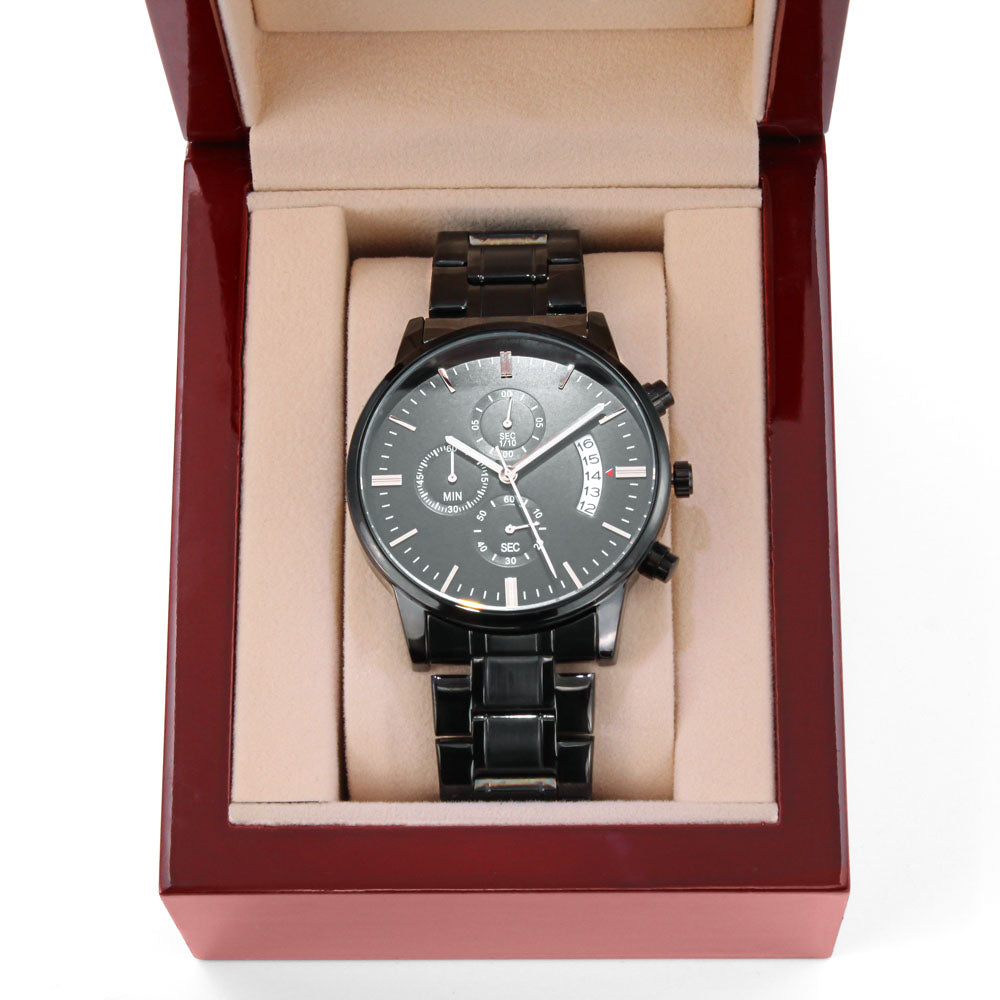 Son - Through Good Times & Bad - Black Chronograph Watch
