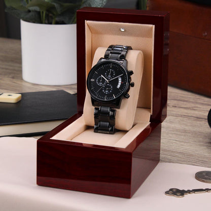 Son - Through Good Times & Bad - Black Chronograph Watch