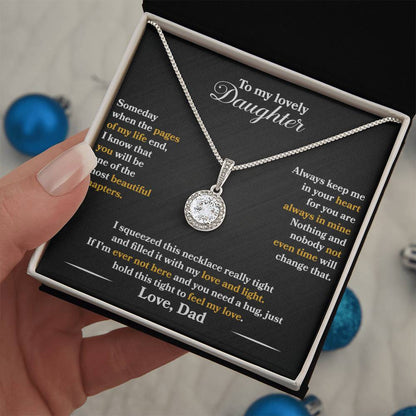 To My Daughter - Always Keep Me In Your Heart - Eternal Hope Necklace - Message Box