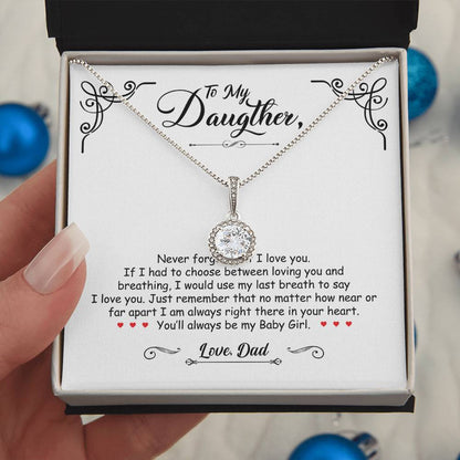 To My Daughter - You'll Always Be My Baby Girl - Eternal Hope Necklace - Message Box