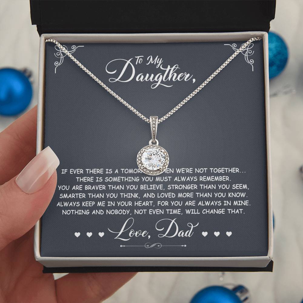 To My Daughter - You Are Stronger Than You Believe - Eternal Hope Necklace - Message Box