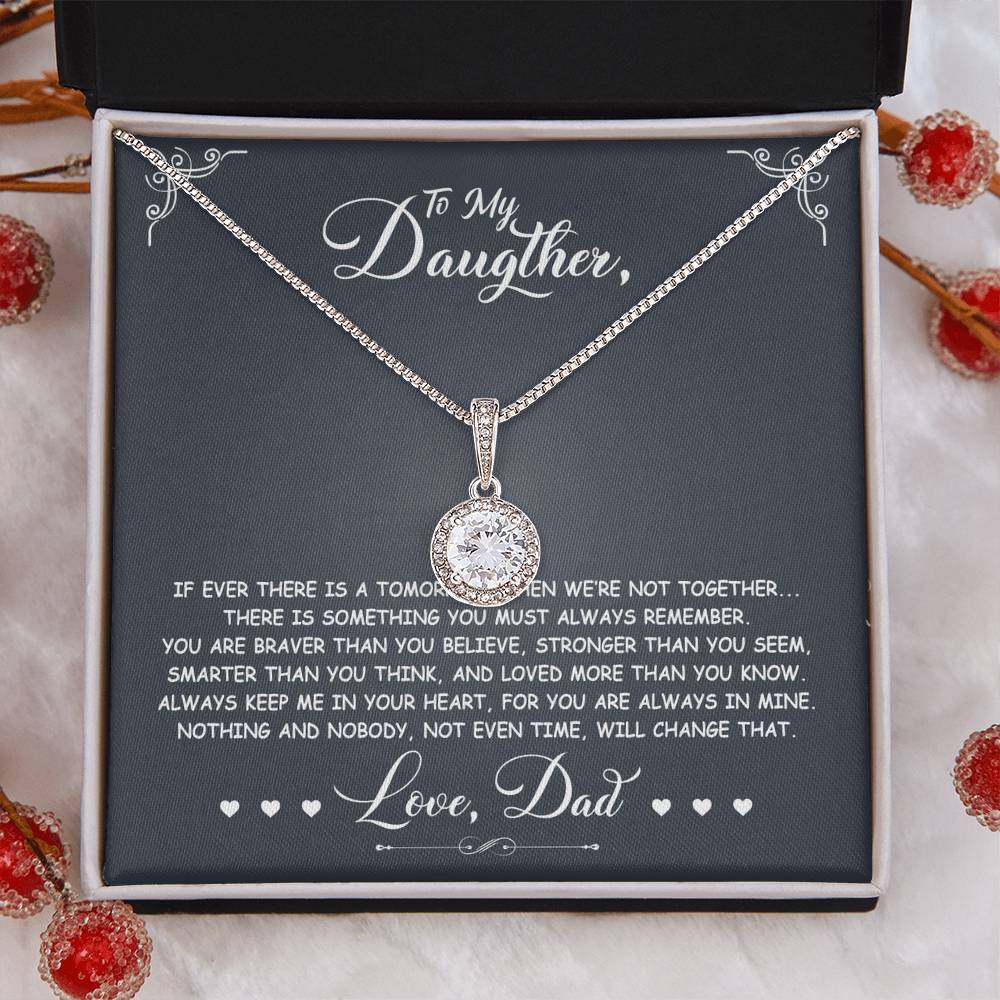 To My Daughter - You Are Stronger Than You Believe - Eternal Hope Necklace - Message Box