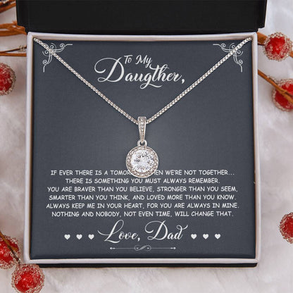 To My Daughter - You Are Stronger Than You Believe - Eternal Hope Necklace - Message Box