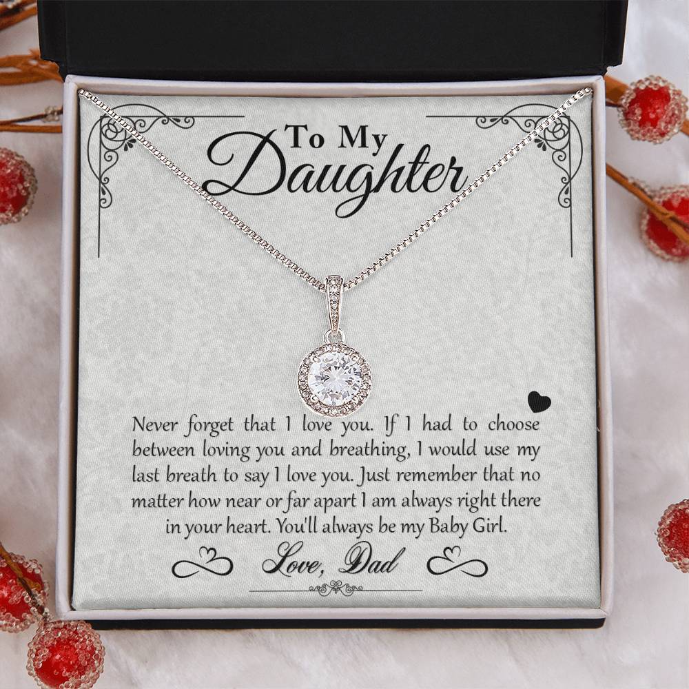 To My Daughter - You'll Always Be My Baby Girl - Eternal Hope Necklace - Message Box