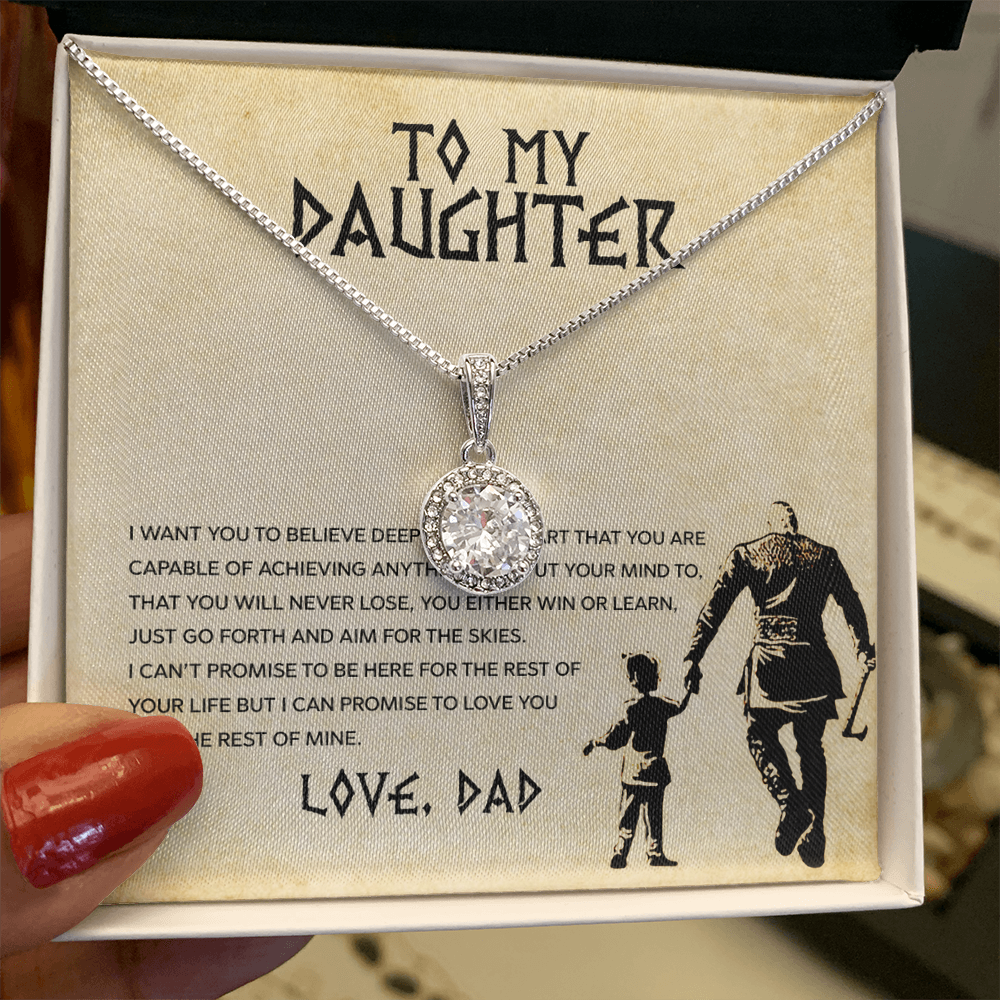 To My Daughter - You Can Achieve Anything - Eternal Hope Necklace - Message Box