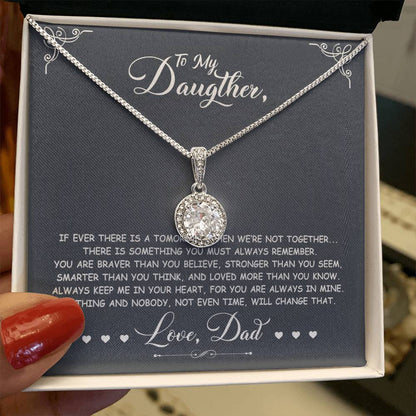 To My Daughter - You Are Stronger Than You Believe - Eternal Hope Necklace - Message Box