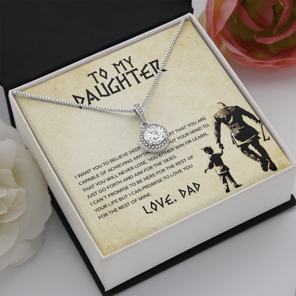 To My Daughter - You Can Achieve Anything - Eternal Hope Necklace - Message Box