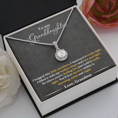 To My Granddaughter - You'll Feel My Love Within It - Grey - Eternal Hope Necklace - Message Box
